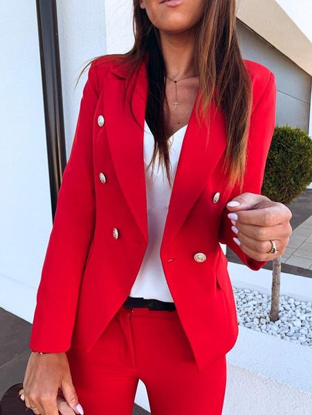 women's suits & blazers plus size blazer for women fashion slim long sleeve elegant suit jacket double breasted office coat, White;black
women's suits & blazers plus size blazer for women fashion slim long sleeve elegant suit jacket double breasted office coat, White;black