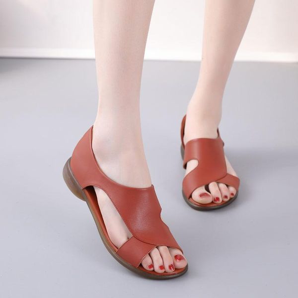 sandals 2021 ladies genuine cow leather for women summer leisure shoes fashion fish mouth soft bottom slip on woman flat, Black
sandals 2021 ladies genuine cow leather for women summer leisure shoes fashion fish mouth soft bottom slip on woman flat, Black