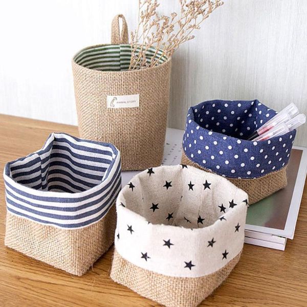 storage bags cotton linen bag deskbasket hanging pocket small sack sundries box with handle cosmetic for home
storage bags cotton linen bag deskbasket hanging pocket small sack sundries box with handle cosmetic for home