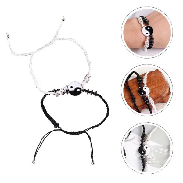 charm bracelets 1 pair couple bracelet stylish wrist chain hand (black, white), Golden;silver
charm bracelets 1 pair couple bracelet stylish wrist chain hand (black, white), Golden;silver