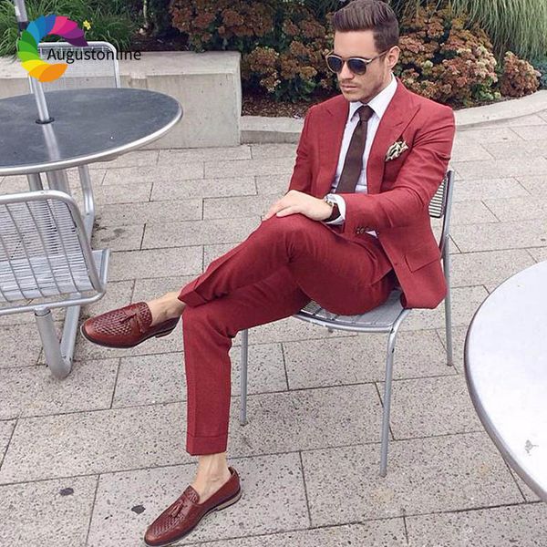 men's suits & blazers burgundy custom made wedding suit for men groom tuxedo slim fit prom wear party jacket 2piece costume homme, White;black
men's suits & blazers burgundy custom made wedding suit for men groom tuxedo slim fit prom wear party jacket 2piece costume homme, White;black