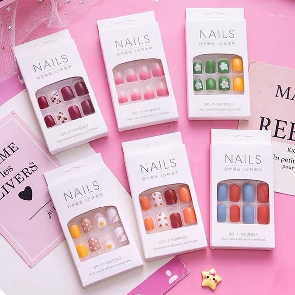 24pcs cute print false nails french style tips art ladies fake a must-have for ladies1, Black
24pcs cute print false nails french style tips art ladies fake a must-have for ladies1, Black