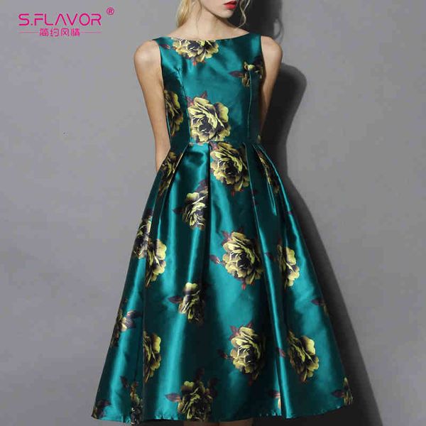 dresses vintage sleeveless midi vestidos elegant printing summer a-line dress women slim retro dresses, Black;gray
dresses vintage sleeveless midi vestidos elegant printing summer a-line dress women slim retro dresses, Black;gray