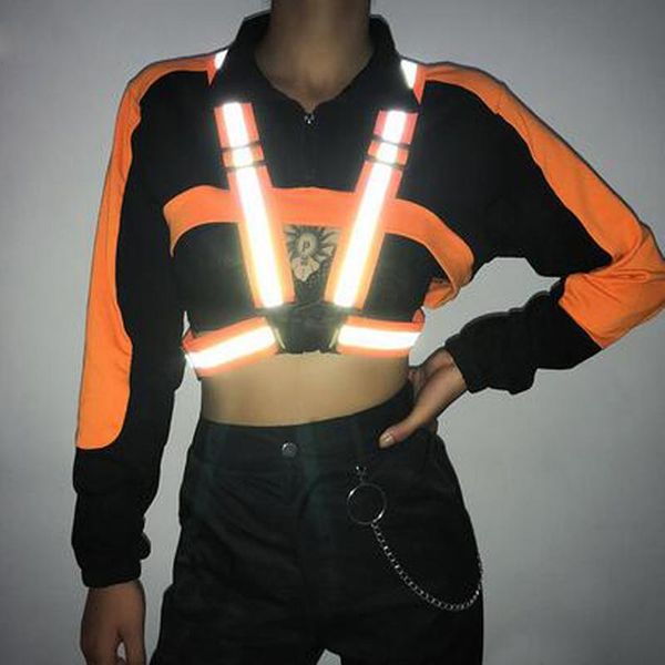 fashion women streetwear vest reflective adjustable elastic belt bustier high street ladies girls casual camisole women's tanks & camis, White
fashion women streetwear vest reflective adjustable elastic belt bustier high street ladies girls casual camisole women's tanks & camis, White