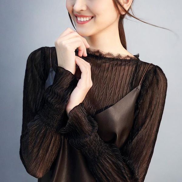 women's t-shirt fashion korean chiffon shirt in autumn of 2021, loose and fashionable, with large size foreign style long sleeve top, White
women's t-shirt fashion korean chiffon shirt in autumn of 2021, loose and fashionable, with large size foreign style long sleeve top, White