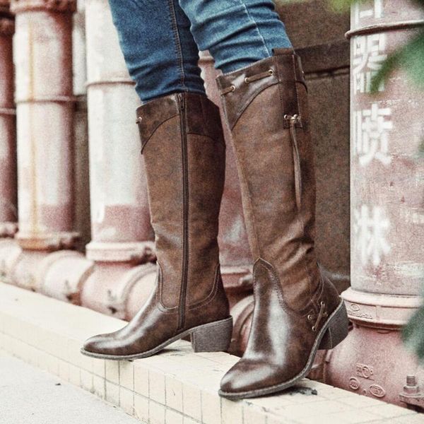 boots 2021 winter retro women warm stitching chunky heel knee comfortable booties botas mujer, Black
boots 2021 winter retro women warm stitching chunky heel knee comfortable booties botas mujer, Black