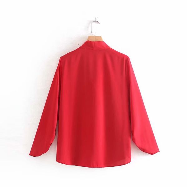 blouses red bow tie long-sleeved pullover women's shirt summer career sweet harajuku simple foreign style female, White
blouses red bow tie long-sleeved pullover women's shirt summer career sweet harajuku simple foreign style female, White