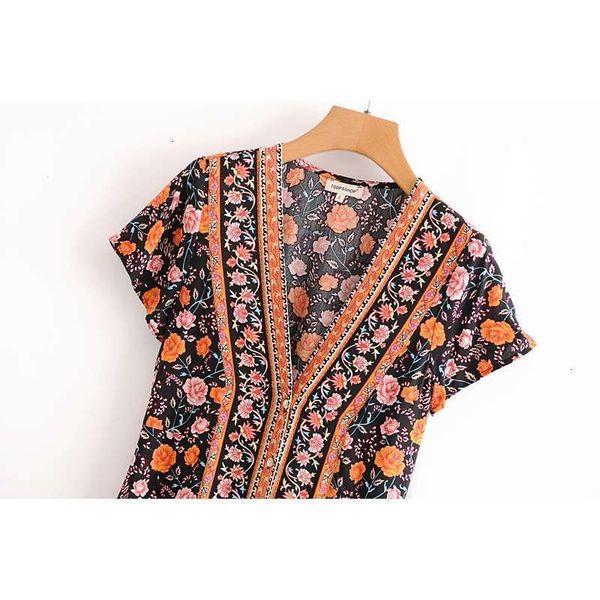 women's casual dresses summer holiday fashion v-neck short sleeve single breasted black rose dress, Black;gray
women's casual dresses summer holiday fashion v-neck short sleeve single breasted black rose dress, Black;gray