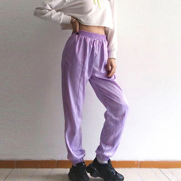 women's pants & capris fashion purple cargo elastic waist side pocket high casual loose trousers solid color female, Black;white
women's pants & capris fashion purple cargo elastic waist side pocket high casual loose trousers solid color female, Black;white