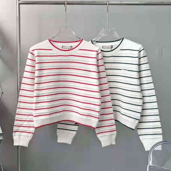 2022 factory wholesale new high version summer letter embroidery stripe clean, simple, sweet and energetic women's knitted sweater, White
2022 factory wholesale new high version summer letter embroidery stripe clean, simple, sweet and energetic women's knitted sweater, White