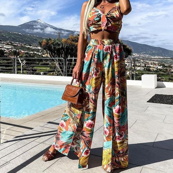 women's two piece pants print boho pant suits summer women 2 sets spaghetti strap crop split wide leg beach vacation outfits 2021, White
women's two piece pants print boho pant suits summer women 2 sets spaghetti strap crop split wide leg beach vacation outfits 2021, White