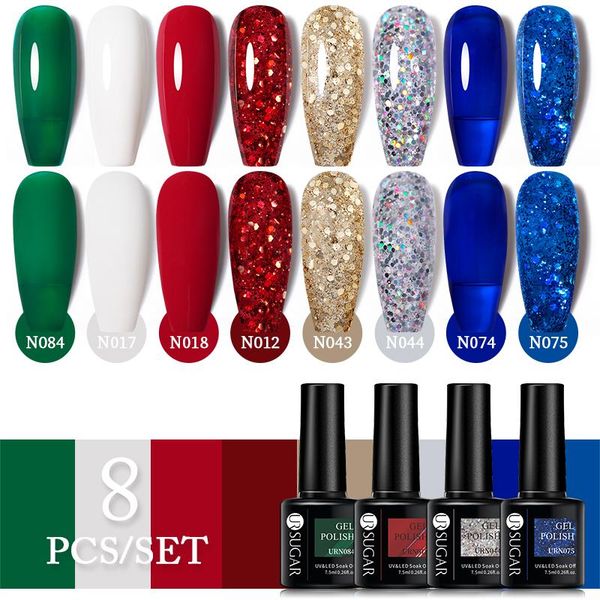 nail gel ur sugar 6/8/10/12pcs polish set christmas color glitter soak off uv varnish art for manicures, Red;pink
nail gel ur sugar 6/8/10/12pcs polish set christmas color glitter soak off uv varnish art for manicures, Red;pink