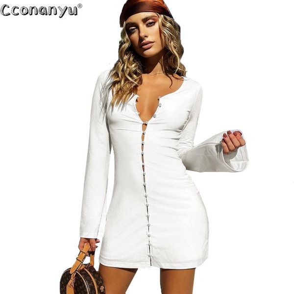 casual dresses button long sleeve dress 2021 women v neck knit sheath mini ladies solid chest bodycon, Black;gray
casual dresses button long sleeve dress 2021 women v neck knit sheath mini ladies solid chest bodycon, Black;gray