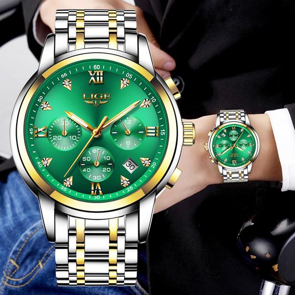wristwatches 2021 lige watches men chronograph male sports waterproof full steel quartz watch relogio masculino, Slivery;brown
wristwatches 2021 lige watches men chronograph male sports waterproof full steel quartz watch relogio masculino, Slivery;brown