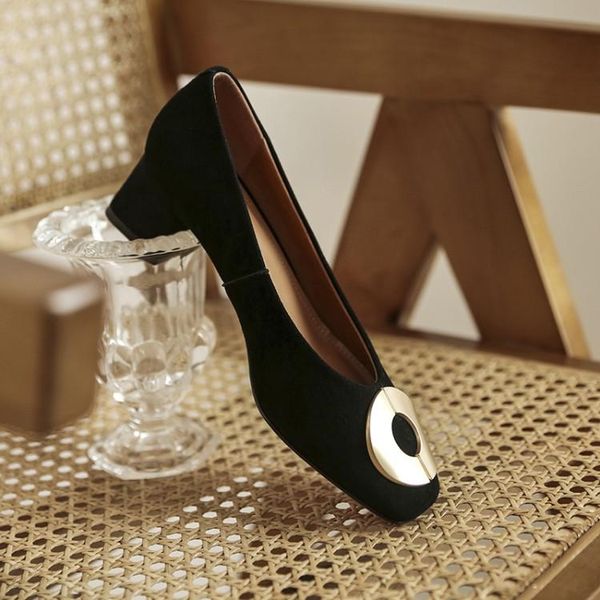 boots women pumps soft kid suede autumn spring slip on metal decoration square toe green color high heels size 34-40, Black
boots women pumps soft kid suede autumn spring slip on metal decoration square toe green color high heels size 34-40, Black