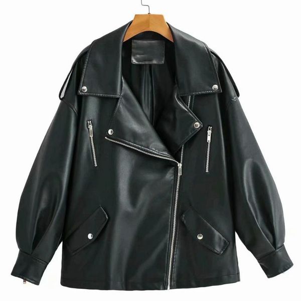 women's leather & faux 2021 women autumn winter plus size black fake jackets female soft pu long oversized zipper motorcycle overcoats
women's leather & faux 2021 women autumn winter plus size black fake jackets female soft pu long oversized zipper motorcycle overcoats