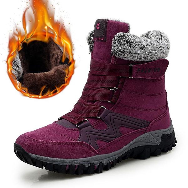 boots winter women's snow leather women warm thick plush waterproof female wedge suede non-slip lady shoes, Black
boots winter women's snow leather women warm thick plush waterproof female wedge suede non-slip lady shoes, Black