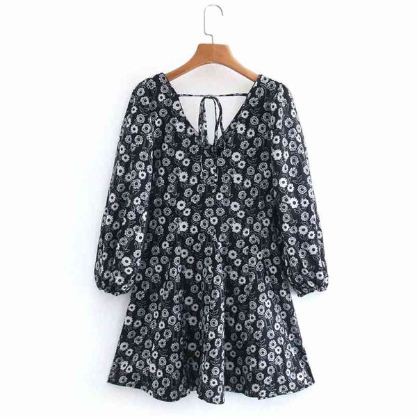 summer women floral print dress vintage long sleeve v-neck mini a-line es female elegant street slim vestidos 210513, Black;gray
summer women floral print dress vintage long sleeve v-neck mini a-line es female elegant street slim vestidos 210513, Black;gray