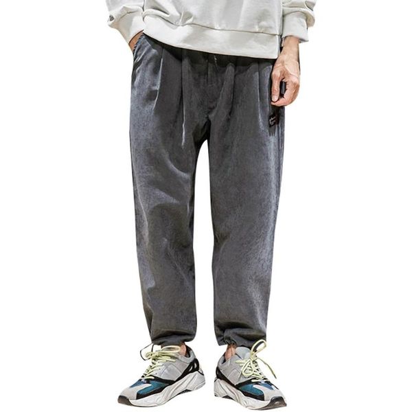 men's pants leisure bundle nine-minute cargo trouser sports trousers male streetwear pantalones hombre joggers plus size autumn, Black
