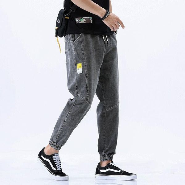 style trendy men's jeans loose brand harem cropped trousers all-match korean casual pants, Blue
style trendy men's jeans loose brand harem cropped trousers all-match korean casual pants, Blue