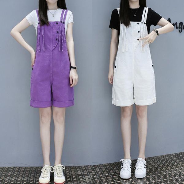 women's jeans purple overalls 2021 college wind sling siamese shorts loose denim wide-leg hemming cowboy suspender, Blue
women's jeans purple overalls 2021 college wind sling siamese shorts loose denim wide-leg hemming cowboy suspender, Blue