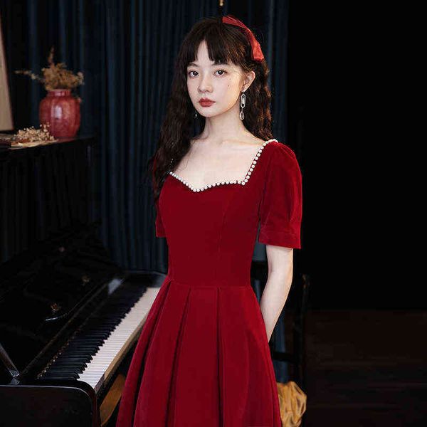 luxury party evening dress veet toast bride engagement small back door can wear french red at ordinary tim, Black
luxury party evening dress veet toast bride engagement small back door can wear french red at ordinary tim, Black
