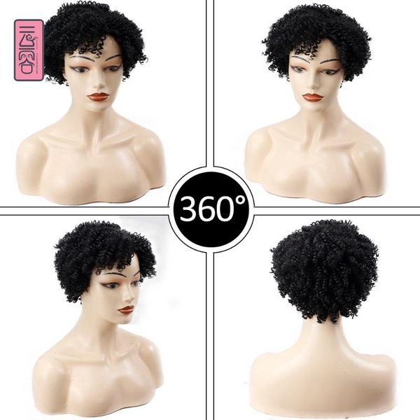 synthetic wigs yunrong short curly afro wig 6inches kinky bulk hair high temperature fiber 1b, Black
synthetic wigs yunrong short curly afro wig 6inches kinky bulk hair high temperature fiber 1b, Black