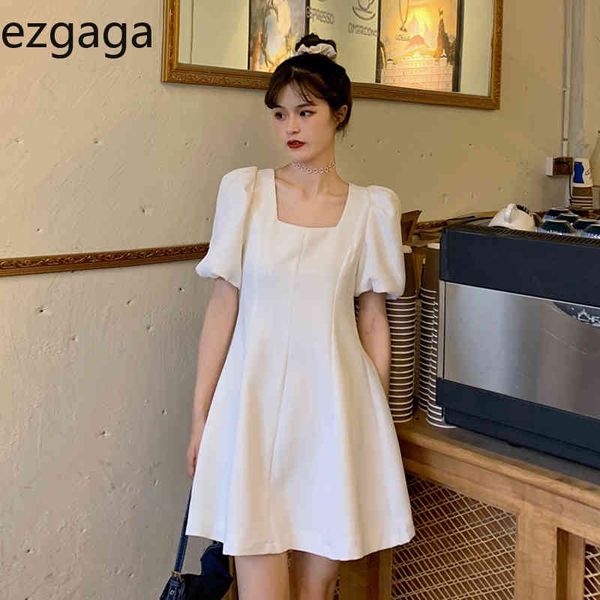ezgaga french style puff sleeve mini dress women square collar solid summer new elegant a-line hollow out casual robe 210430, Black;gray
ezgaga french style puff sleeve mini dress women square collar solid summer new elegant a-line hollow out casual robe 210430, Black;gray