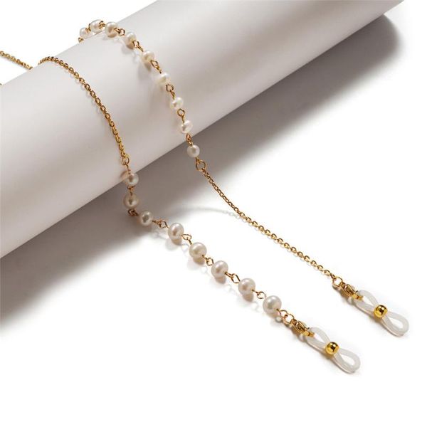 sunglasses frames 24k gold plated link natural pearl eyeglasses face mask chain necklace reading glasses strap cord holder neck band, Silver
sunglasses frames 24k gold plated link natural pearl eyeglasses face mask chain necklace reading glasses strap cord holder neck band, Silver