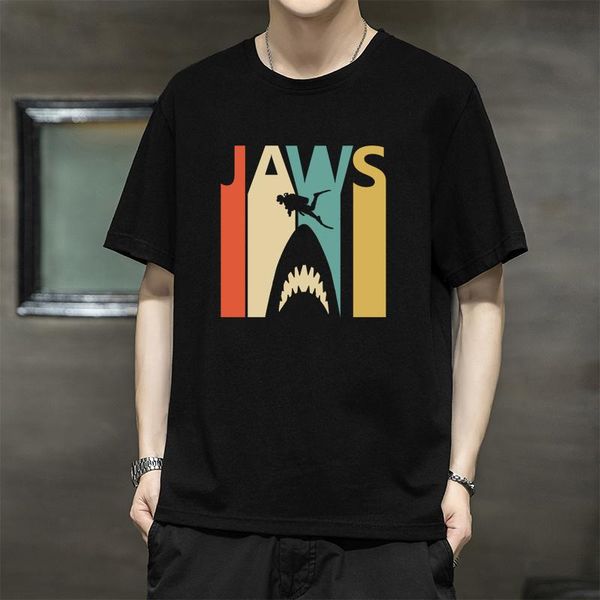 men's t-shirts classic retro jaws vintage print cotton black short sleeve oversize casual custom harajuku skeleton gothic clothing, White;black
men's t-shirts classic retro jaws vintage print cotton black short sleeve oversize casual custom harajuku skeleton gothic clothing, White;black