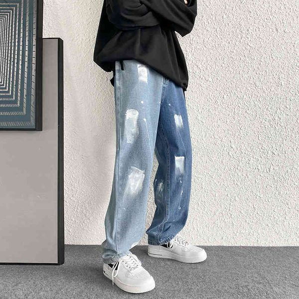 men's jeans calças de brim casuais harajuku pintura splattered calças perna reta coreano simplicida largas casais -5xl eicw, Blue
men's jeans calças de brim casuais harajuku pintura splattered calças perna reta coreano simplicida largas casais -5xl eicw, Blue