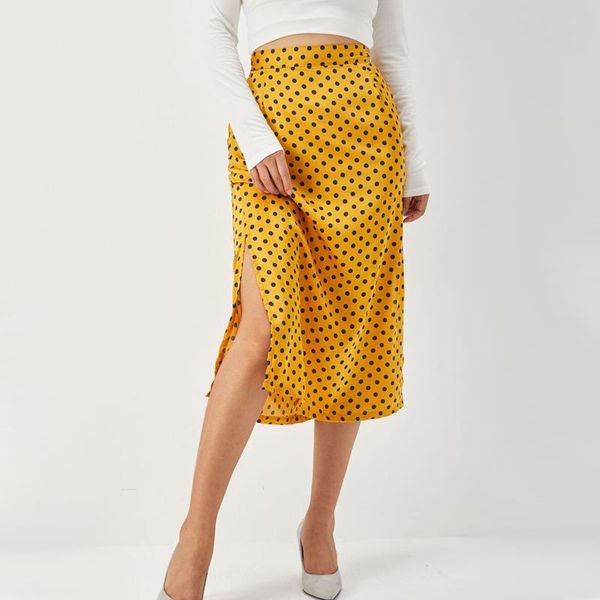 skirts fashion polka dot printed long skirt women streetwear yellow silk satin split high waist women's 2021 y2k clothes femme, Black
skirts fashion polka dot printed long skirt women streetwear yellow silk satin split high waist women's 2021 y2k clothes femme, Black