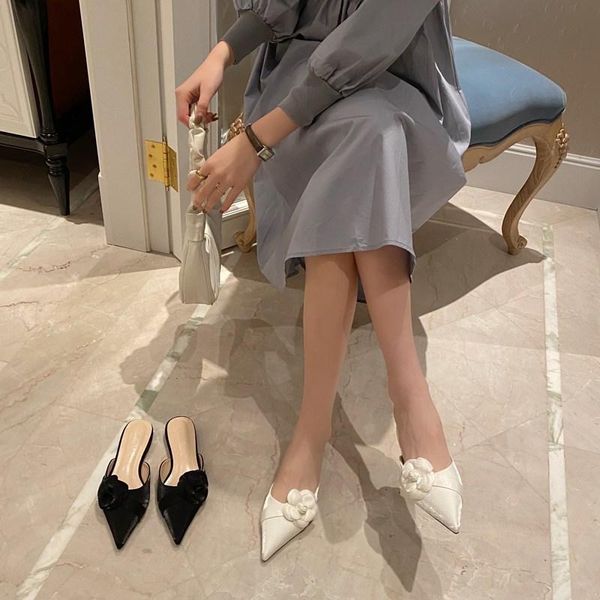 pointed toe female shoes ladies' slippers low cover 2021 flat rome slides basic hoof heels pu floral fabric spring rubber, Black
pointed toe female shoes ladies' slippers low cover 2021 flat rome slides basic hoof heels pu floral fabric spring rubber, Black