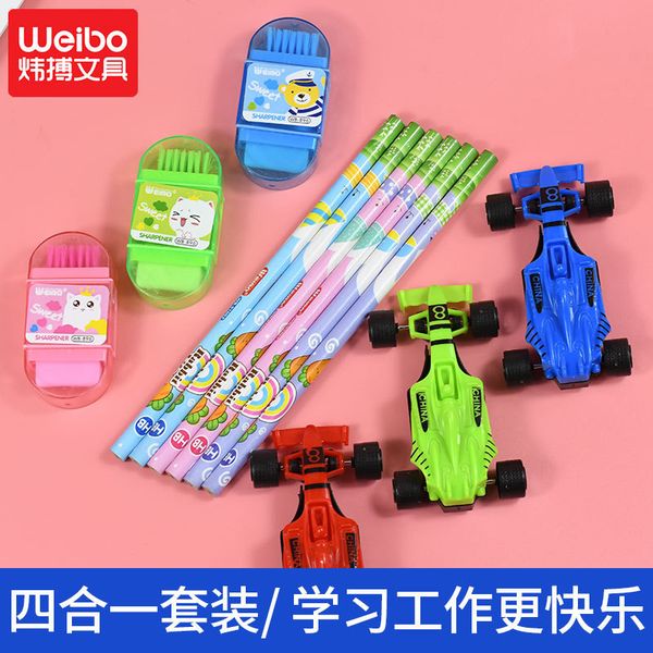 sharpeners weibo cartoon cute cil / cil shar er / toy car four in one set, a box of multipurpose stationery gift bag
sharpeners weibo cartoon cute cil / cil shar er / toy car four in one set, a box of multipurpose stationery gift bag