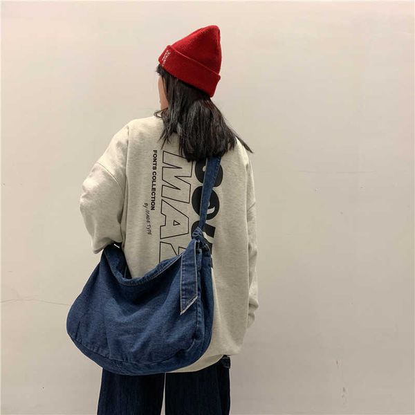 2021 fashion korean version ins lazy wind denim msenger women large capacity versatile student shoulder bag for men
2021 fashion korean version ins lazy wind denim msenger women large capacity versatile student shoulder bag for men