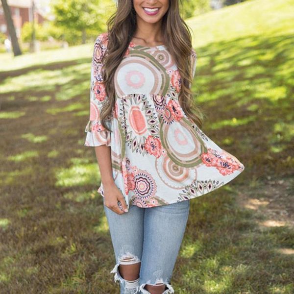 spring summer flare sleeve chemise office shirt blusas women o neck floral vintage blouse korean casual streetwear women's blouses & s, White
spring summer flare sleeve chemise office shirt blusas women o neck floral vintage blouse korean casual streetwear women's blouses & s, White