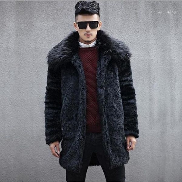 men's fur & faux 2021 winter coat long sleeve furry thicken outerwear with mink big collar luxury mens fake jackets xl645, Black
men's fur & faux 2021 winter coat long sleeve furry thicken outerwear with mink big collar luxury mens fake jackets xl645, Black