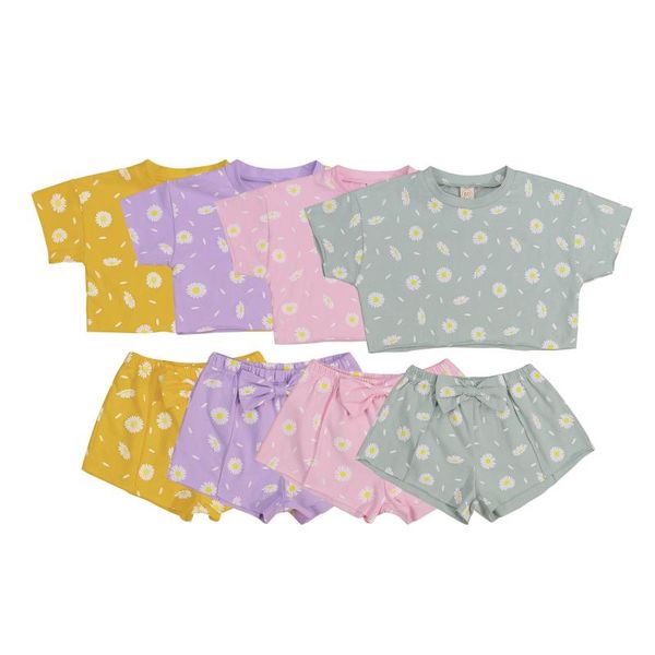 clothing sets 2 pieces kids suit set, girls daisy print round neck short sleeve pullover+ pants for summer, 18 months-6 years, White
clothing sets 2 pieces kids suit set, girls daisy print round neck short sleeve pullover+ pants for summer, 18 months-6 years, White
