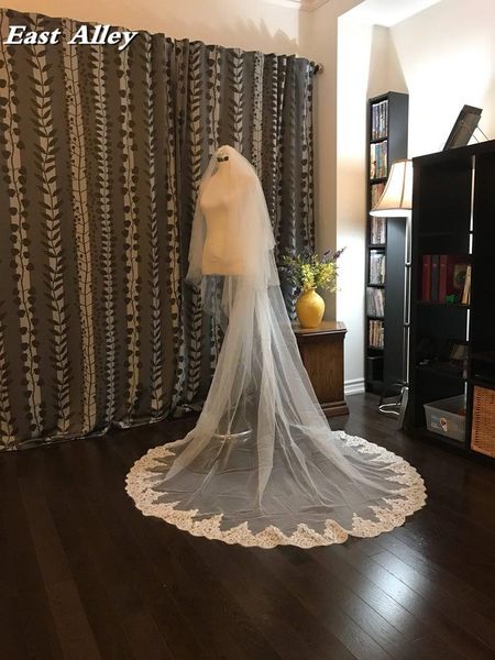 bridal veils cathedral lace veil 2-tier 100" wide x (2.5 meter) long trim on floor section, Black
bridal veils cathedral lace veil 2-tier 100" wide x (2.5 meter) long trim on floor section, Black