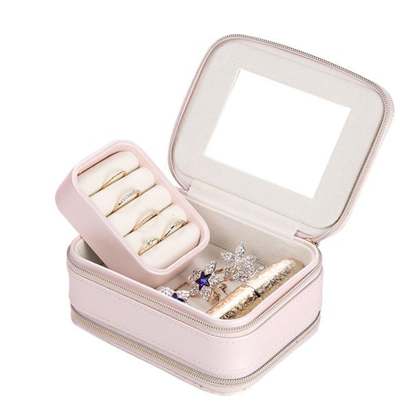 simple travel portable jewelry box with zipper stud earrings jewelry storage box pu multifunctional jewelry bag, Black;white
simple travel portable jewelry box with zipper stud earrings jewelry storage box pu multifunctional jewelry bag, Black;white