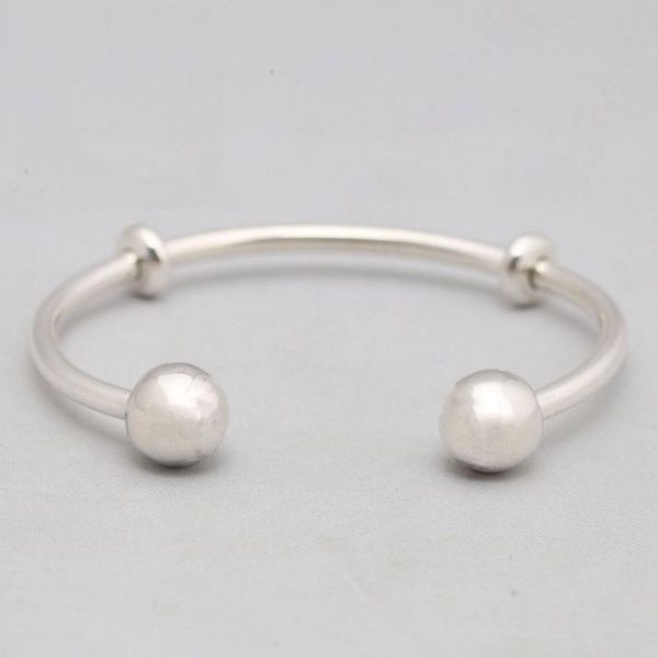 link, chain s925 open bangle bracelet for women round clasp fit lady bead charm pendant, Black
link, chain s925 open bangle bracelet for women round clasp fit lady bead charm pendant, Black