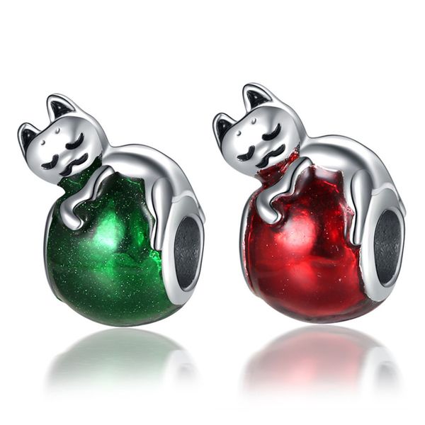 1pcs cute cat ball diy beads pendant adapting to original pandora charm bracelet ladies jewelry making gifts, Silver
1pcs cute cat ball diy beads pendant adapting to original pandora charm bracelet ladies jewelry making gifts, Silver