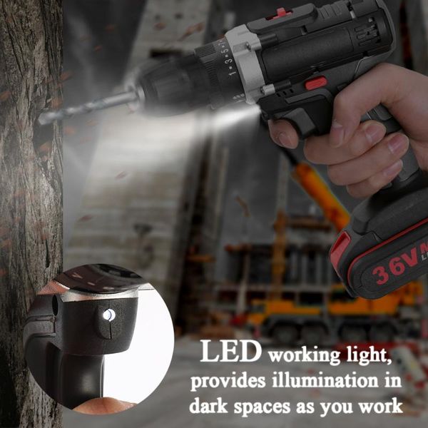 professiona electric drills 36v cordless drill screwdriver mini wireless power driver dc lithium-ion battery drilling machine
professiona electric drills 36v cordless drill screwdriver mini wireless power driver dc lithium-ion battery drilling machine