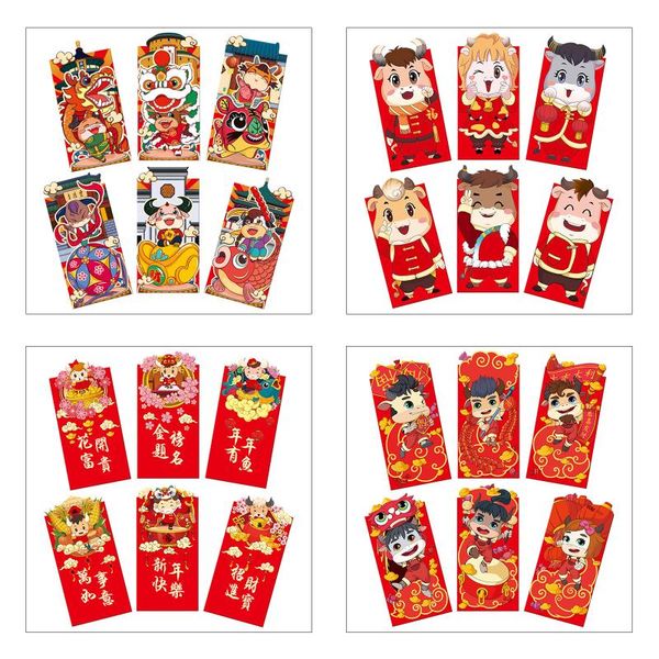 gift wrap 6/16pcs brand 2021 ox lucky chinese red envelopes pockets packet for year and party box
gift wrap 6/16pcs brand 2021 ox lucky chinese red envelopes pockets packet for year and party box