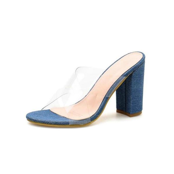 slippers 2021 summer simple cross-transparent crystal thick with blue denim high-heeled wear female sandals and, Black
slippers 2021 summer simple cross-transparent crystal thick with blue denim high-heeled wear female sandals and, Black