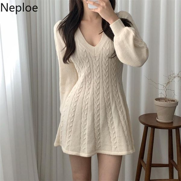 casual dresses neploe korean fashion twist knitted dress women 2021 autumn vintage elegant mini v neck long sleeve a line vestidos, Black;gray
casual dresses neploe korean fashion twist knitted dress women 2021 autumn vintage elegant mini v neck long sleeve a line vestidos, Black;gray