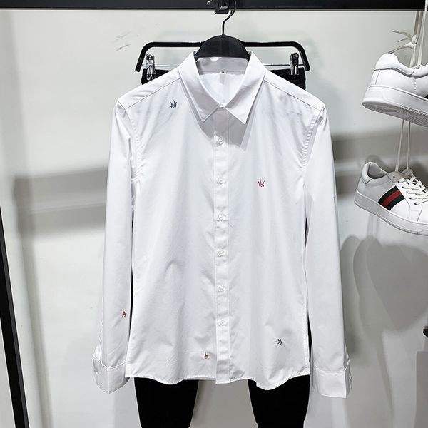chao brand men's autumn long sleeve korean business slim personality embroidery white shirt b1ca84131, White;black
chao brand men's autumn long sleeve korean business slim personality embroidery white shirt b1ca84131, White;black