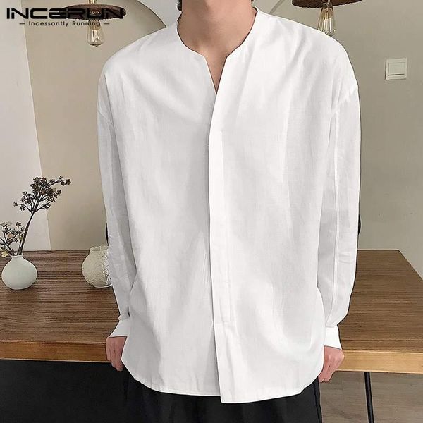 men's casual shirts incerun 2021 simple style men fashion long sleeve solid color comfortable buttons down high grade leisure shirt s-5, White;black
men's casual shirts incerun 2021 simple style men fashion long sleeve solid color comfortable buttons down high grade leisure shirt s-5, White;black