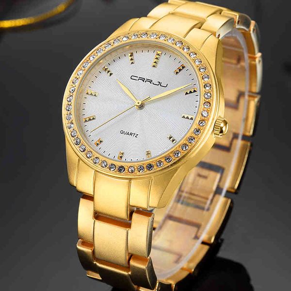 fashion women watches brand luxury crrju clock female gold steel army military quartz watch ladies sport relogio masculino 210517, Slivery;brown
fashion women watches brand luxury crrju clock female gold steel army military quartz watch ladies sport relogio masculino 210517, Slivery;brown