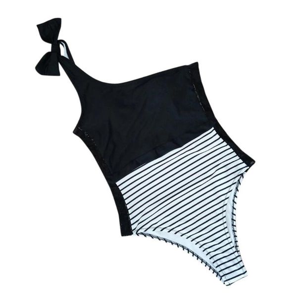 women's swimwear bikini fashion female two-piece striped one-shoulder bathing suit sports push up swimsuit for pool 2021, White;black
women's swimwear bikini fashion female two-piece striped one-shoulder bathing suit sports push up swimsuit for pool 2021, White;black
